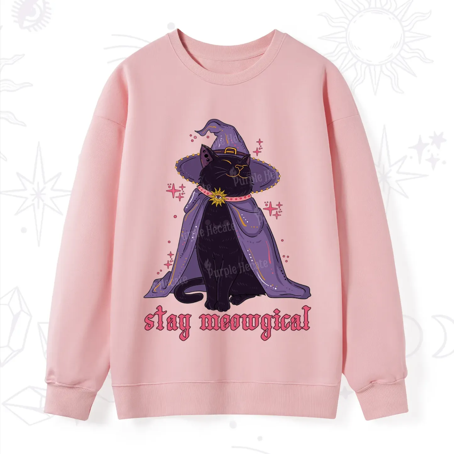 Purplehecate Stay Meowgical Cat Sweatshirt