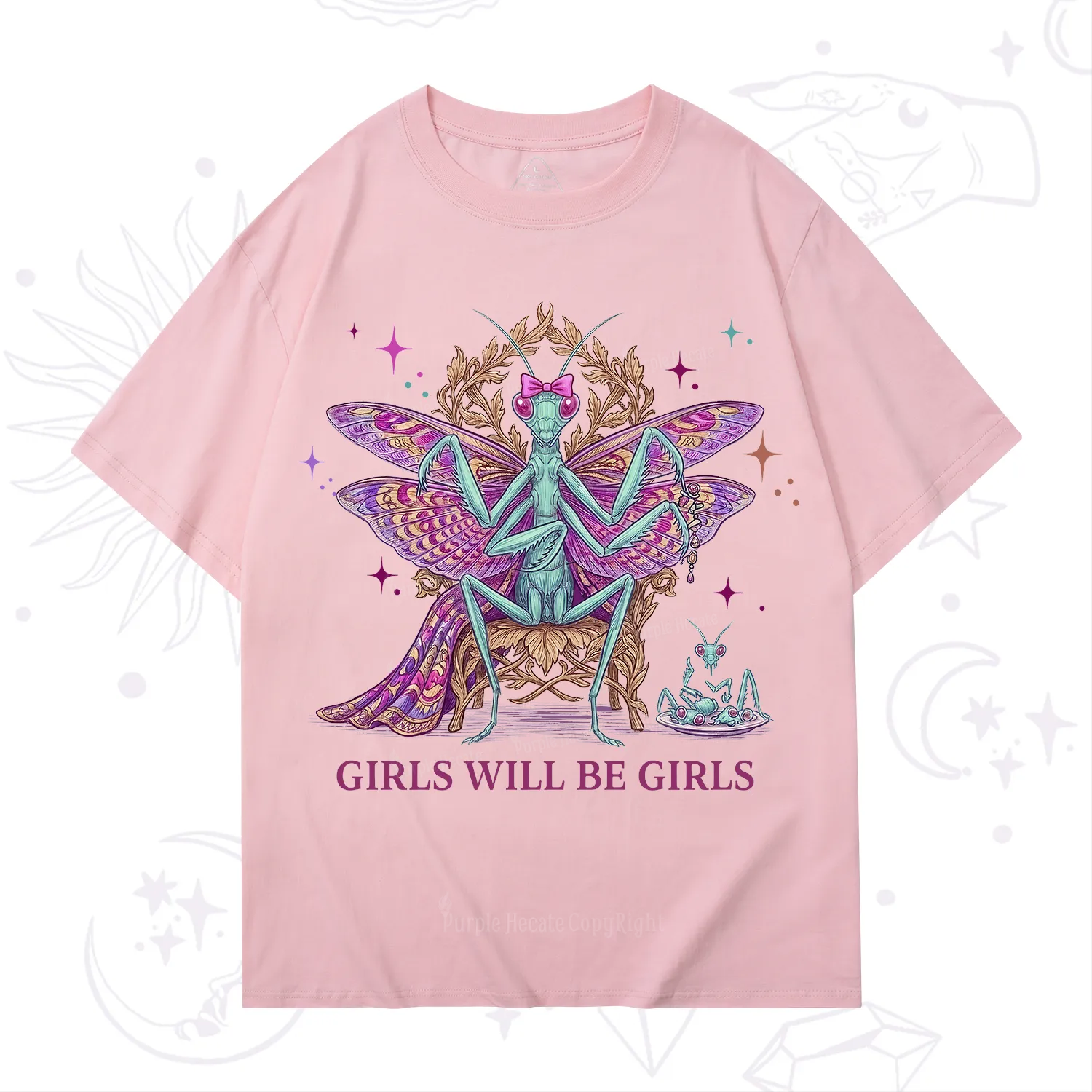 Purplehecate Girls Will Be Girls Mantis Queen T-Shirt
