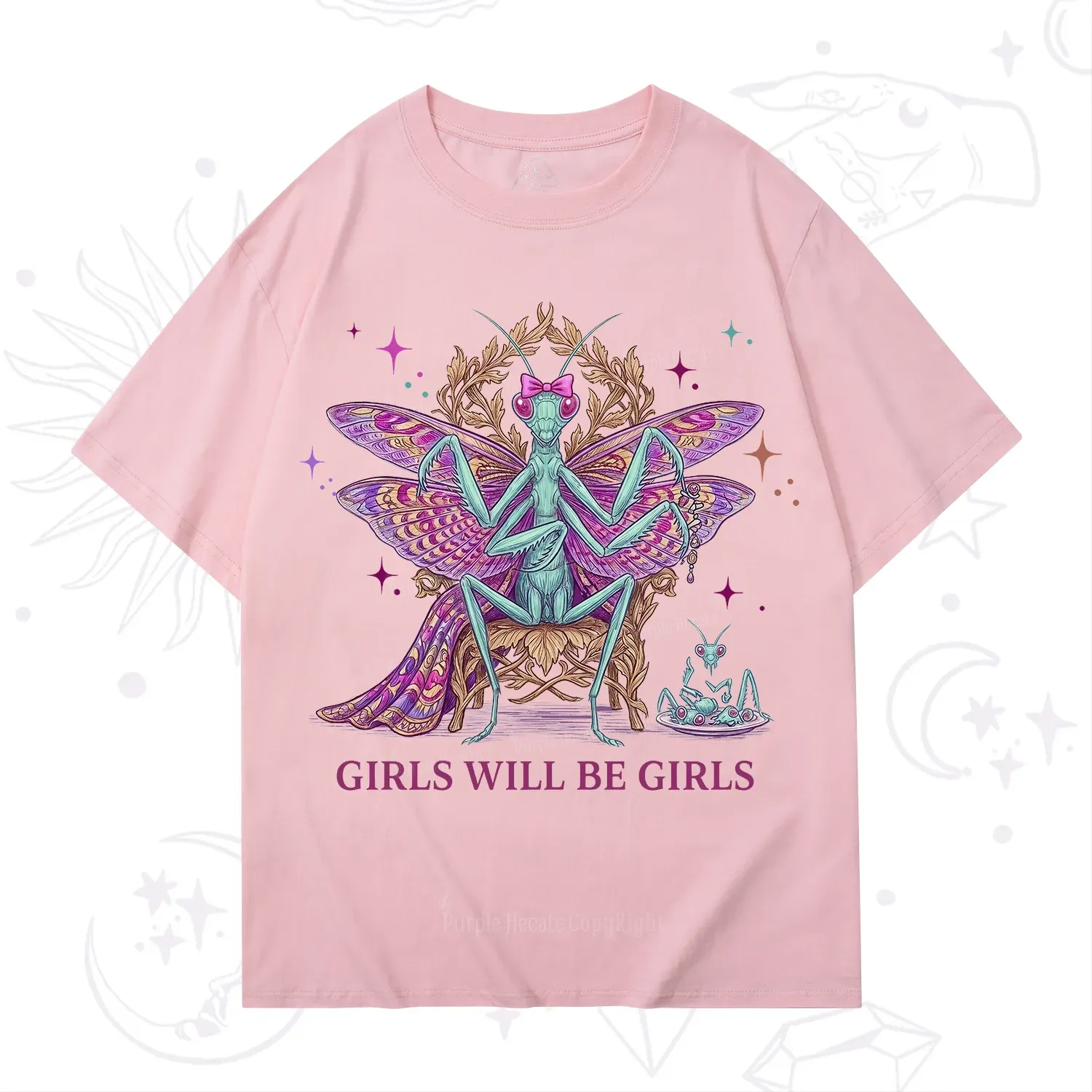 Purplehecate Girls Will Be Girls Mantis Queen T-Shirt