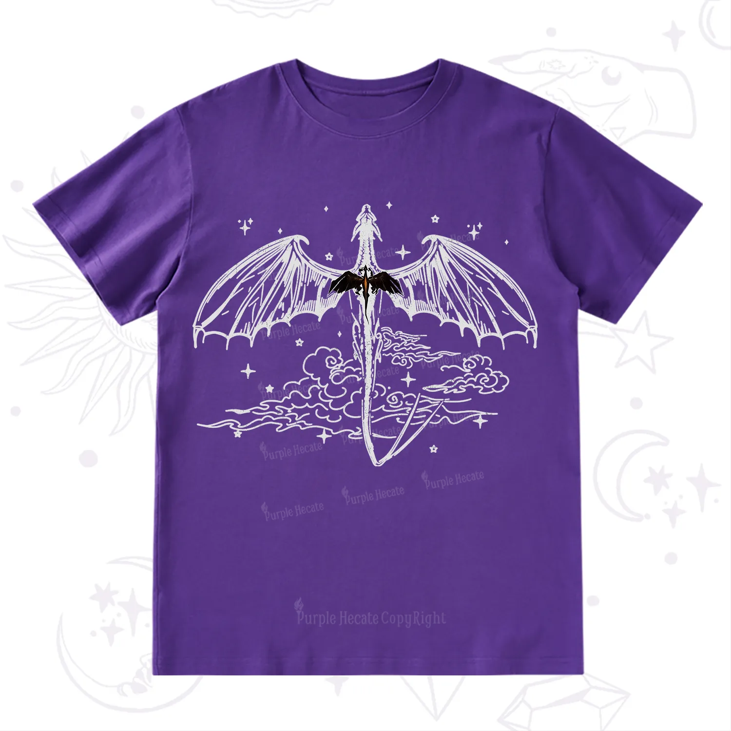 Purplehecate Dragon Rider Celestial Sword T-Shirt