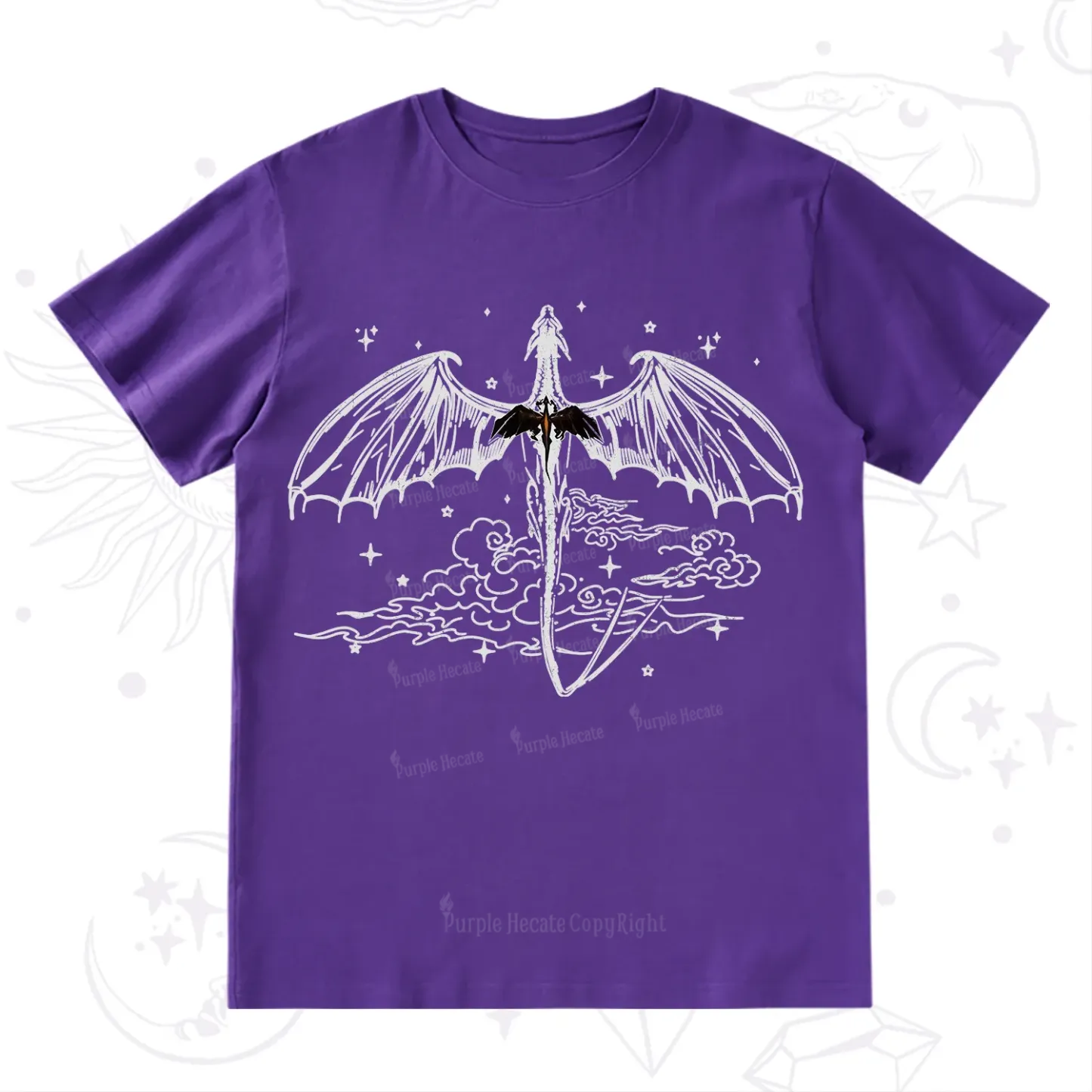 Purplehecate Dragon Rider Celestial Sword T-Shirt