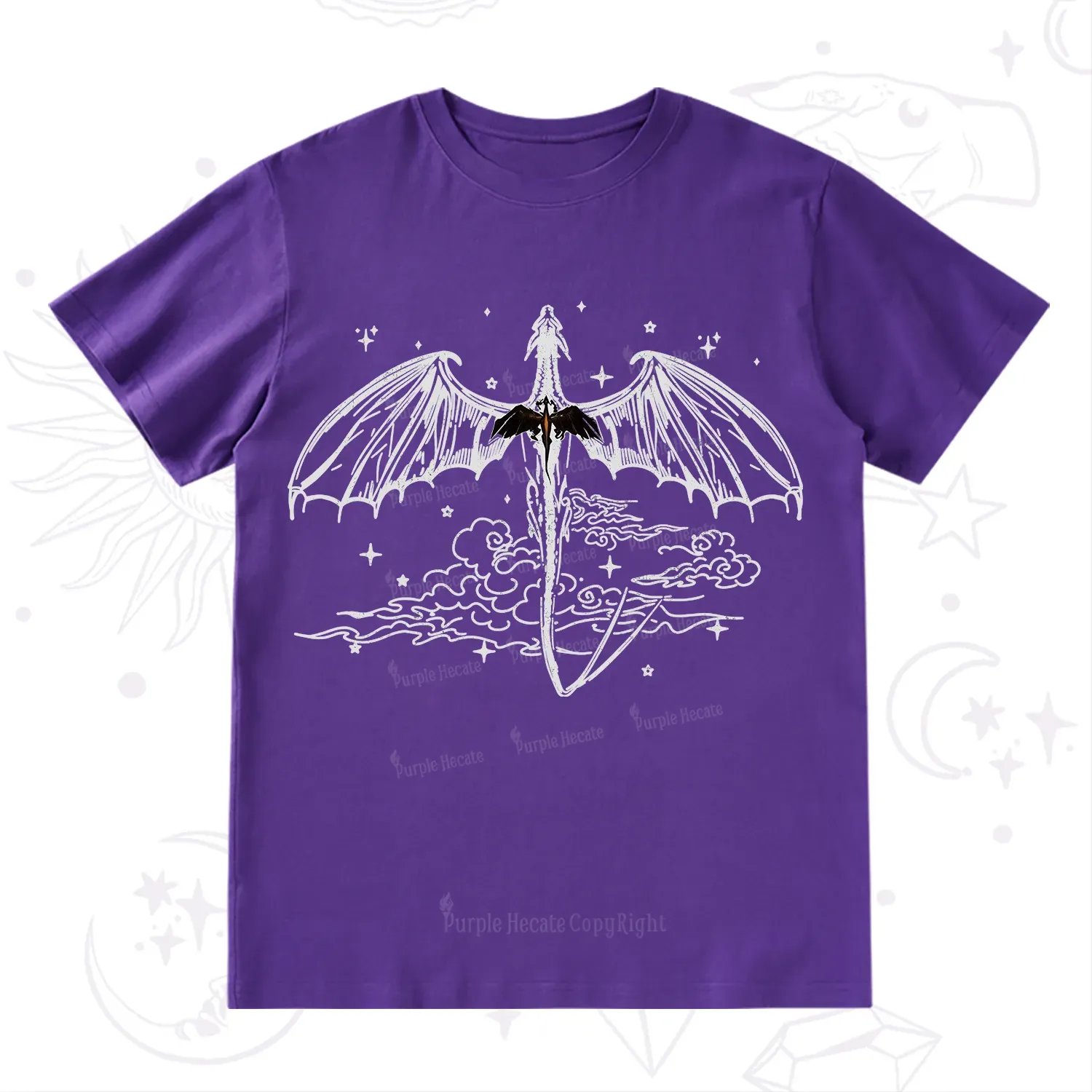 Purplehecate Dragon Rider Celestial Sword T-Shirt