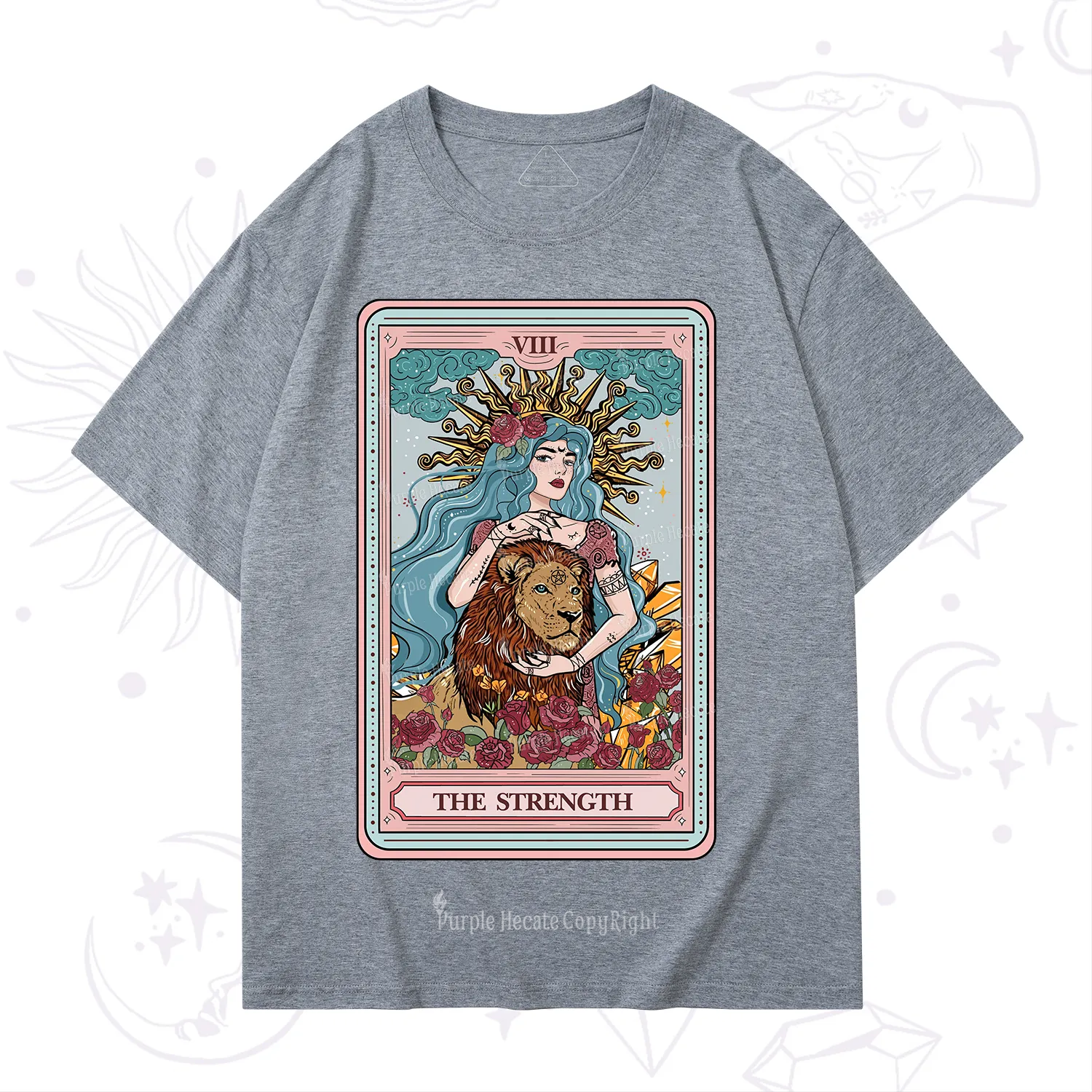 Purplehecate The Strength Tarot Card T-Shirt