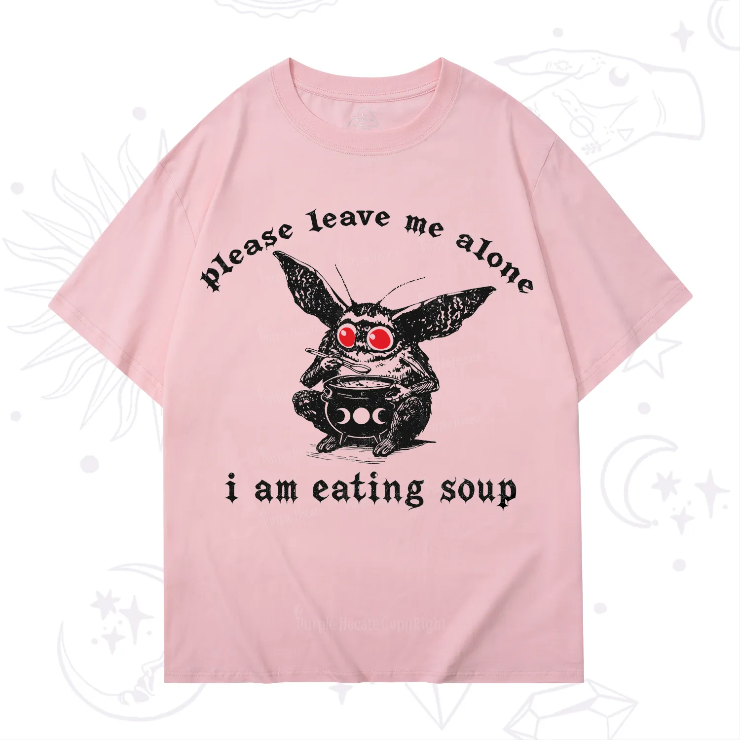 Purplehecate Mothman Eating Soup T-Shirt