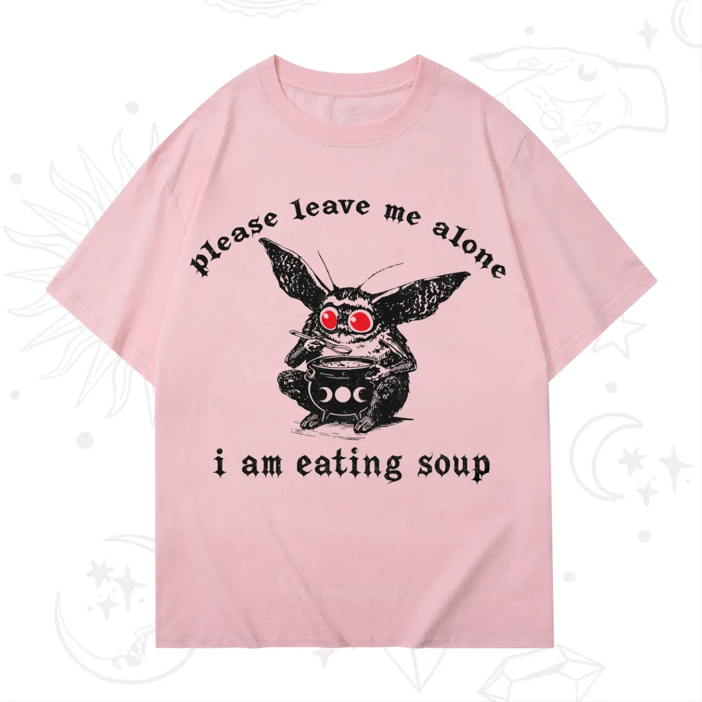 Purplehecate Mothman Eating Soup T-Shirt