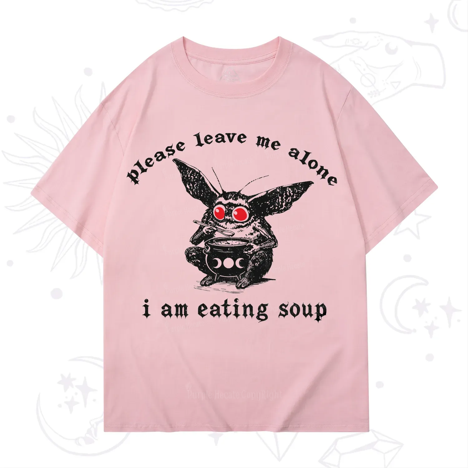 Purplehecate Mothman Eating Soup T-Shirt