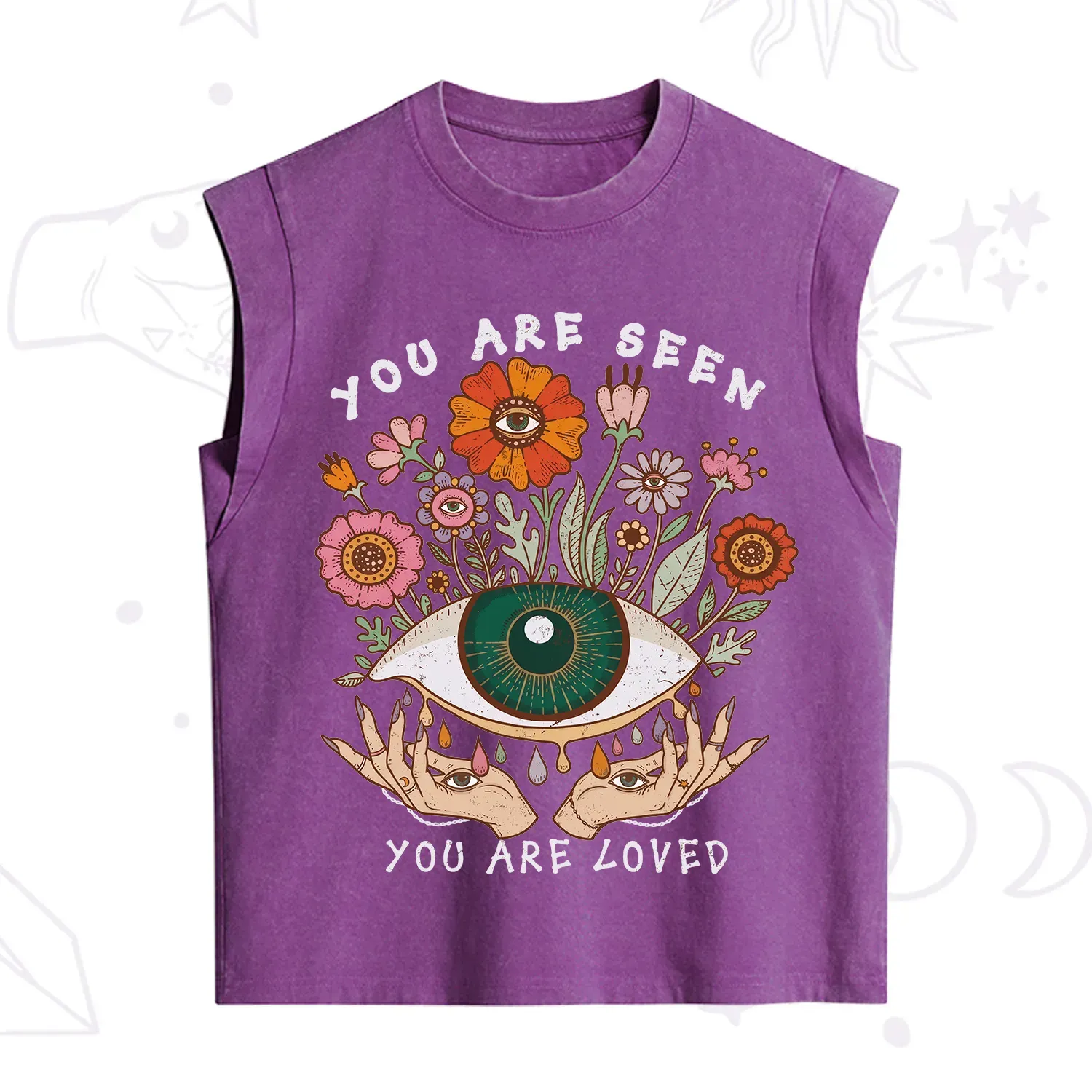 Purplehecate You Are Seen You Are Loved Vintage Washed Tank
