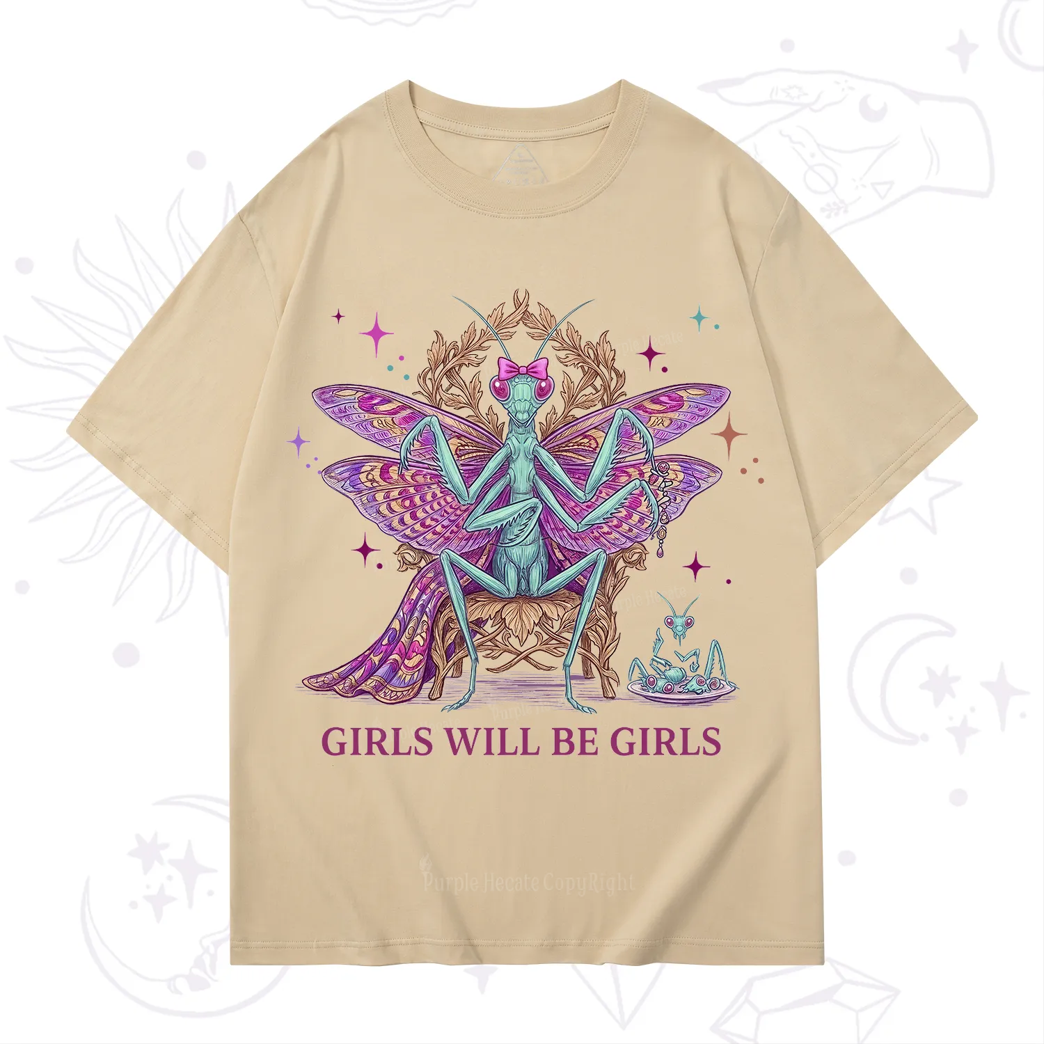 Purplehecate Girls Will Be Girls Mantis Queen T-Shirt