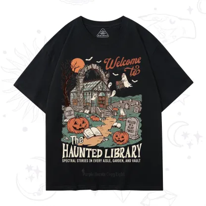 Purplehecate Welcome to the Haunted Library T-Shirt