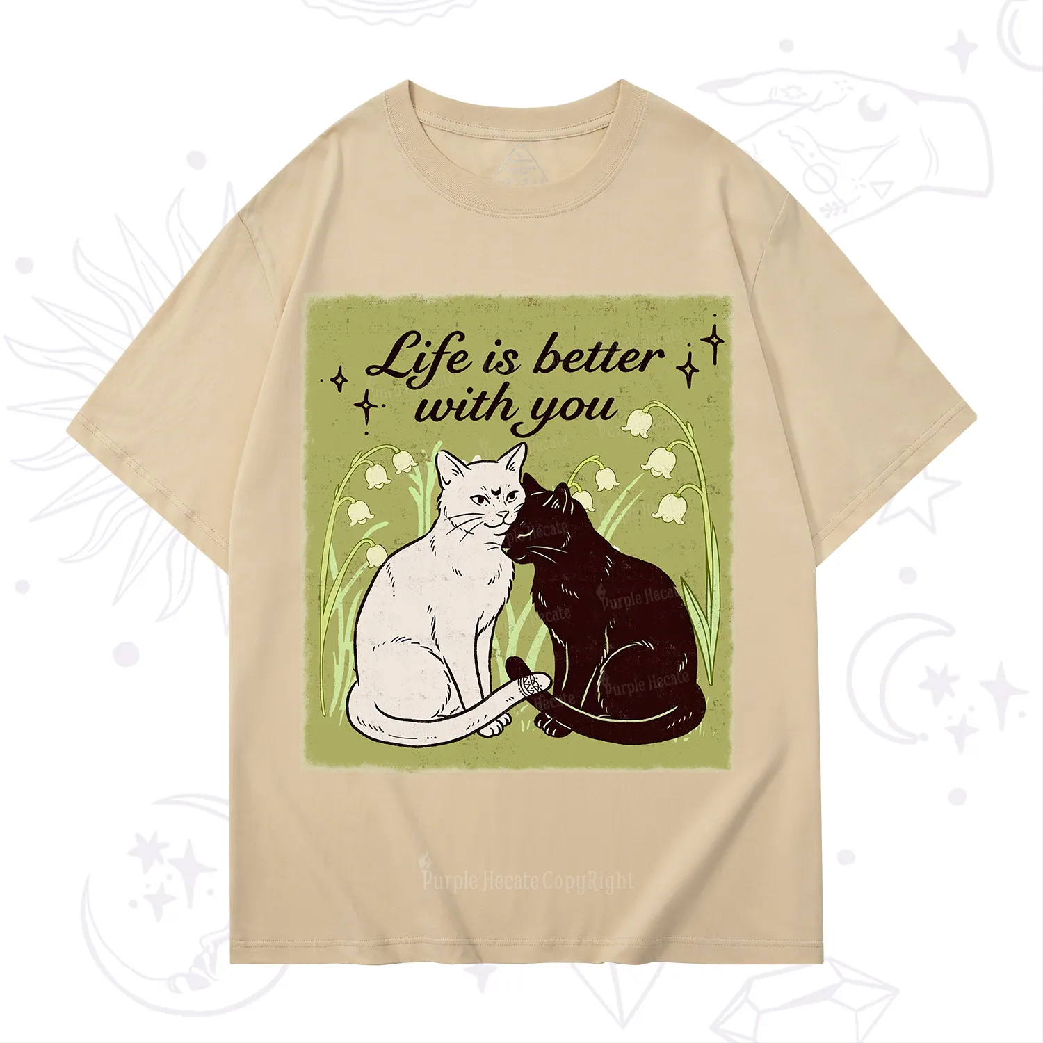 Purplehecate Life Is Better With a Cat T-Shirt