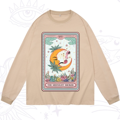 Purplehecate The Midnight Smoker Tarot Long Sleeve T-Shirt