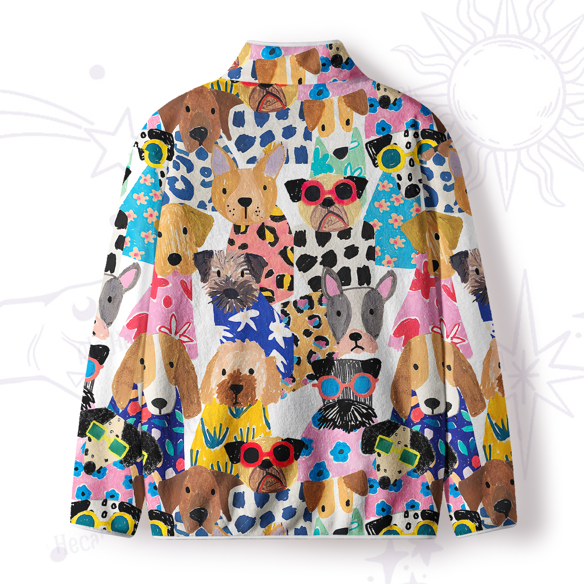 Purplehecate Puppy Parade Full Zip Fleece Jacket