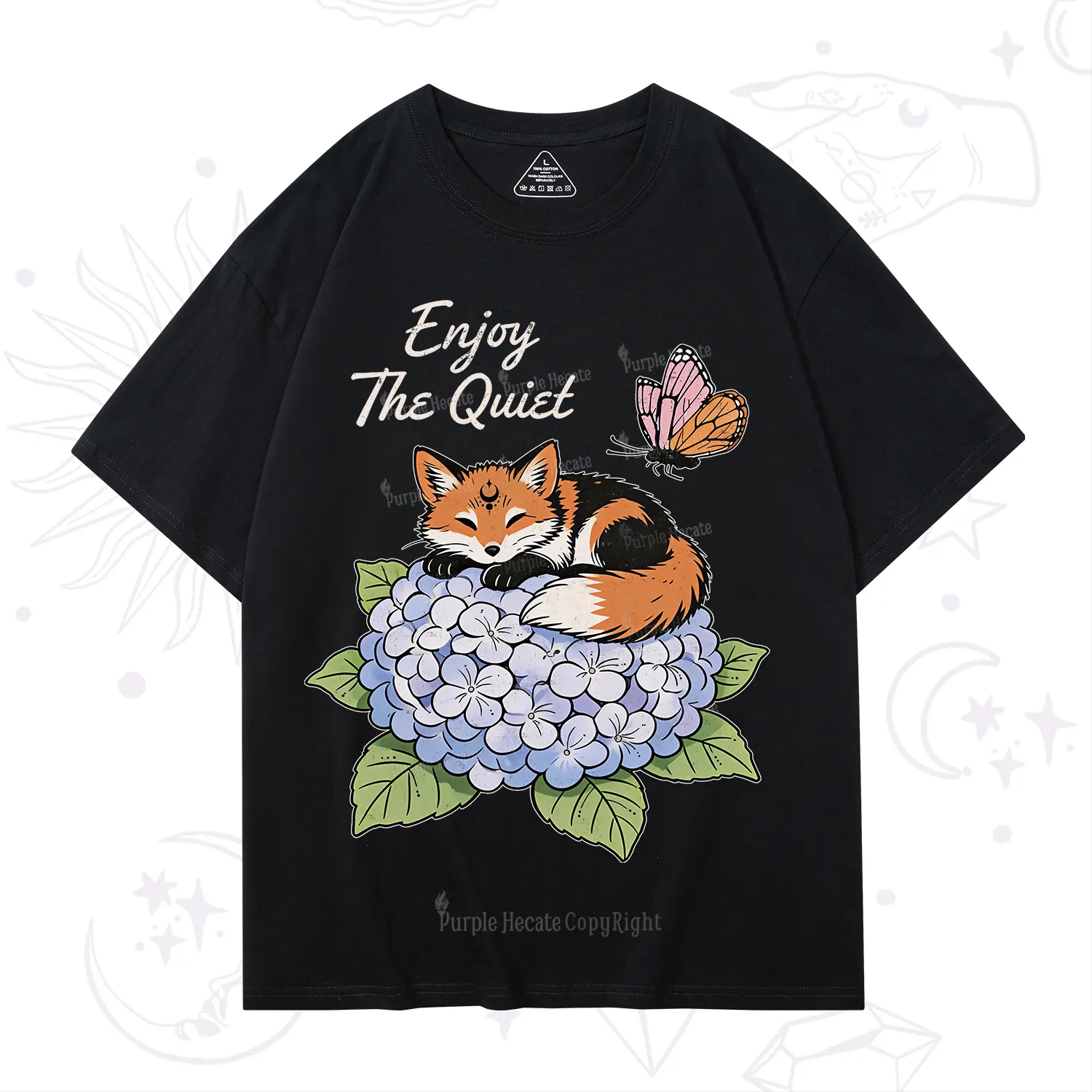 Purplehecate Enjoy The Quiet Fox T-Shirt