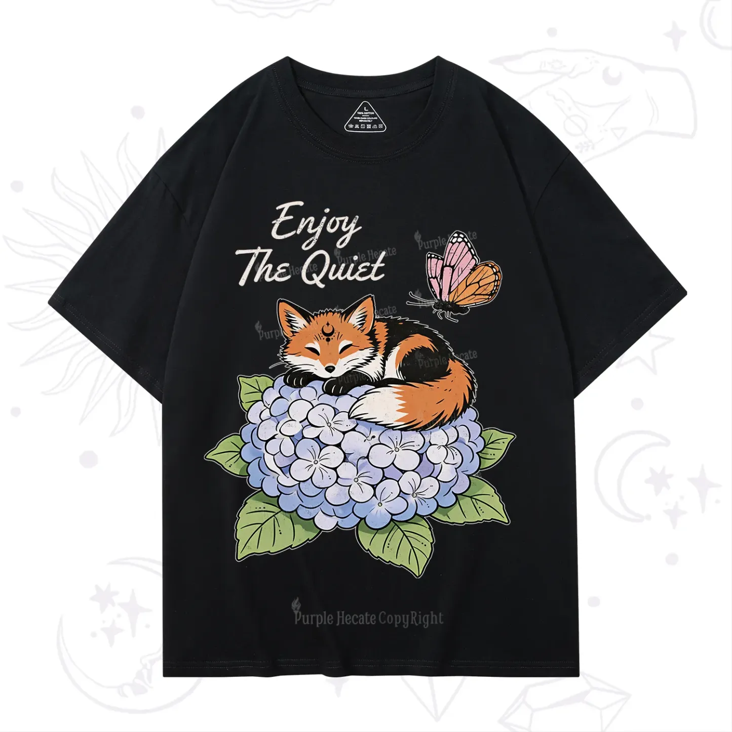 Purplehecate Enjoy The Quiet Fox T-Shirt