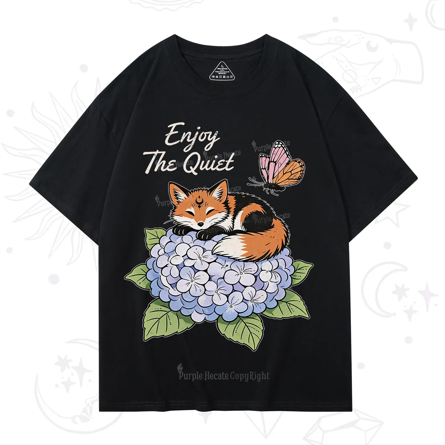 Purplehecate Enjoy The Quiet Fox T-Shirt