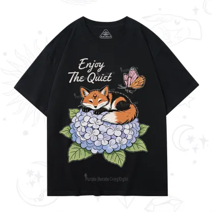 Purplehecate Enjoy The Quiet Fox T-Shirt