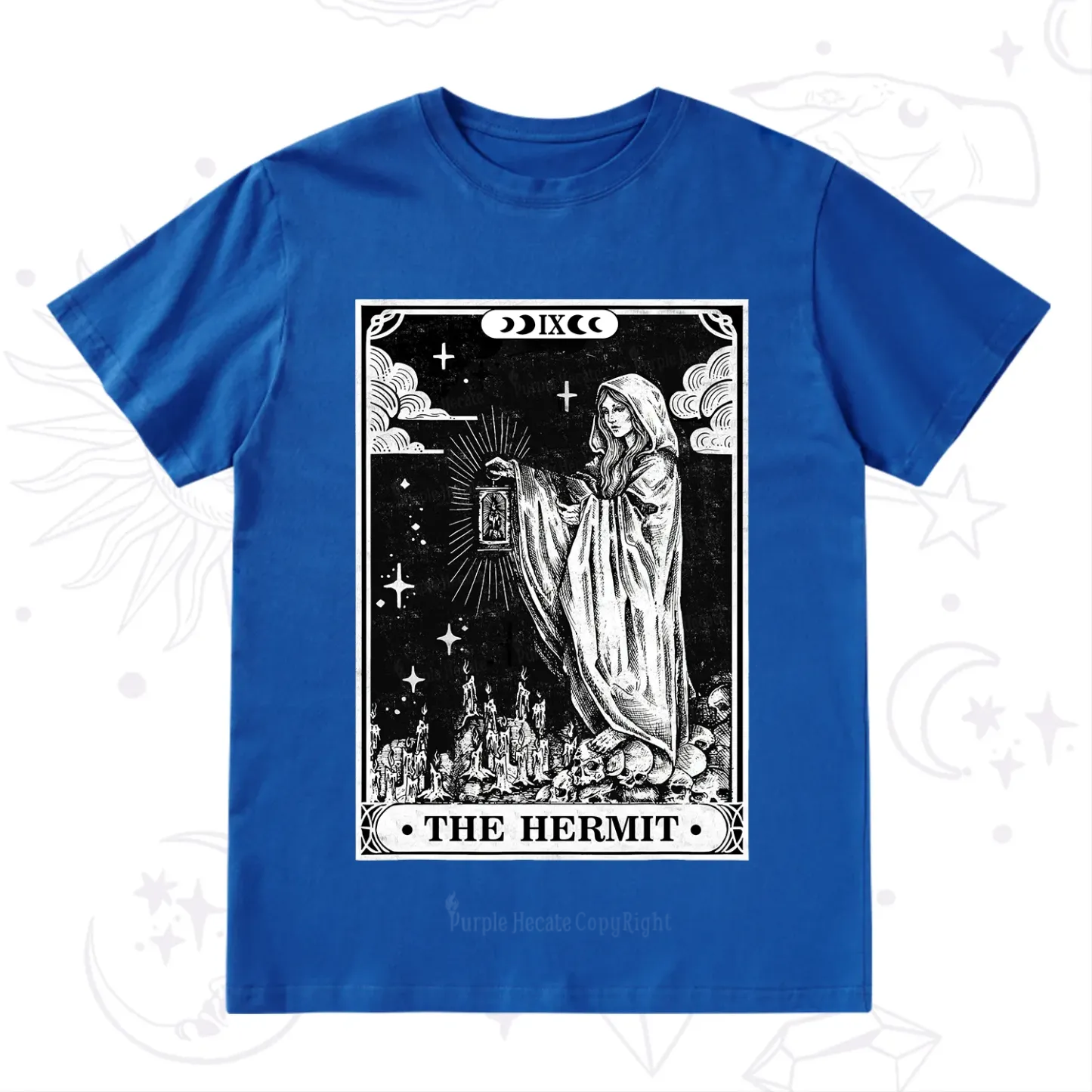 Purplehecate The Hermit Goddess Tarot Card T-Shirt