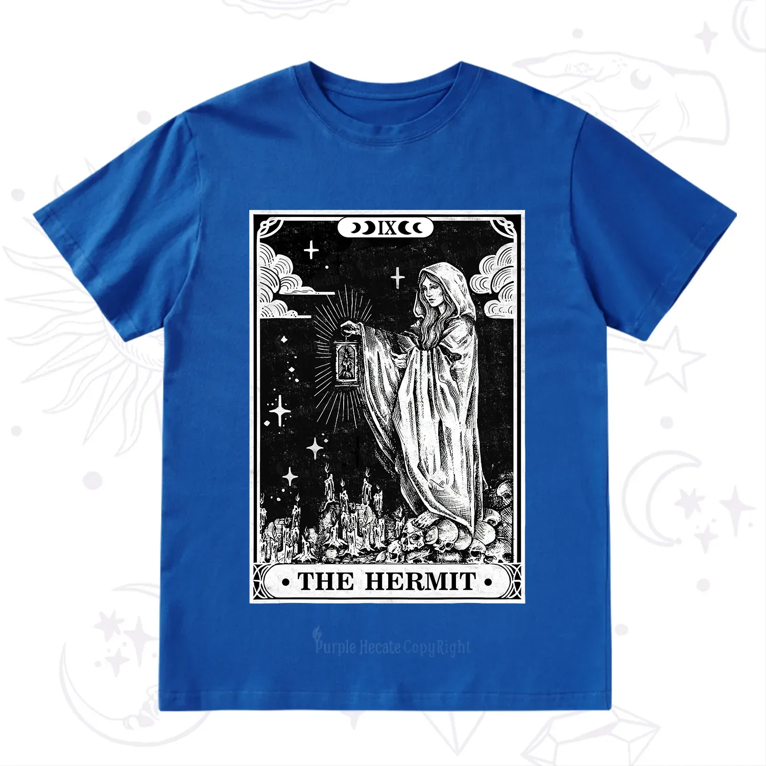 Purplehecate The Hermit Goddess Tarot Card T-Shirt