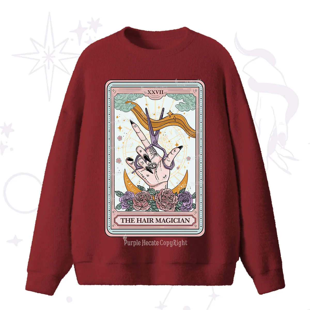 Purplehecate The Hair Magician Tarot Fuzzy Ugly Sweater