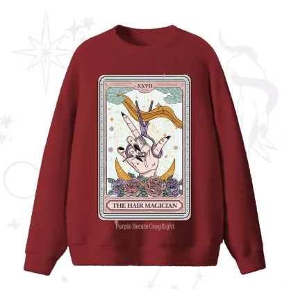 Purplehecate The Hair Magician Tarot Fuzzy Ugly Sweater