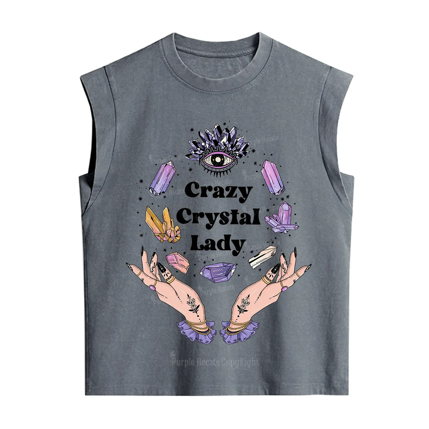 Purplehecate Crazy Crystal Lady Vintage Washed Tank