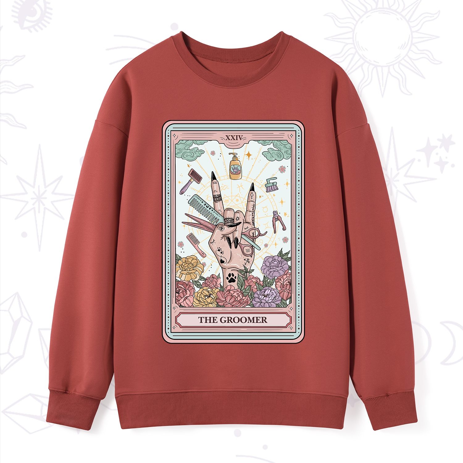 Purplehecate The Pet Groomer Tarot Card Sweatshirt
