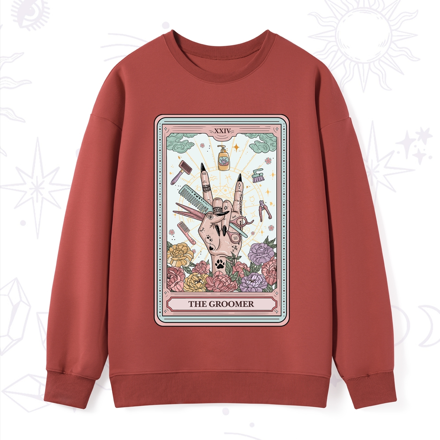 Purplehecate The Pet Groomer Tarot Card Sweatshirt