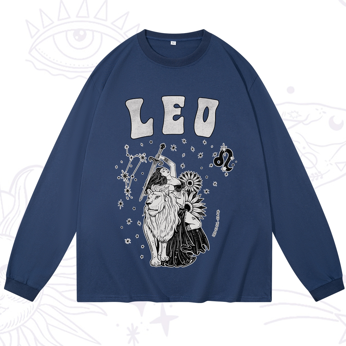 Purplehecate Leo Zodiac Glyphs  Long Sleeve T-Shirt