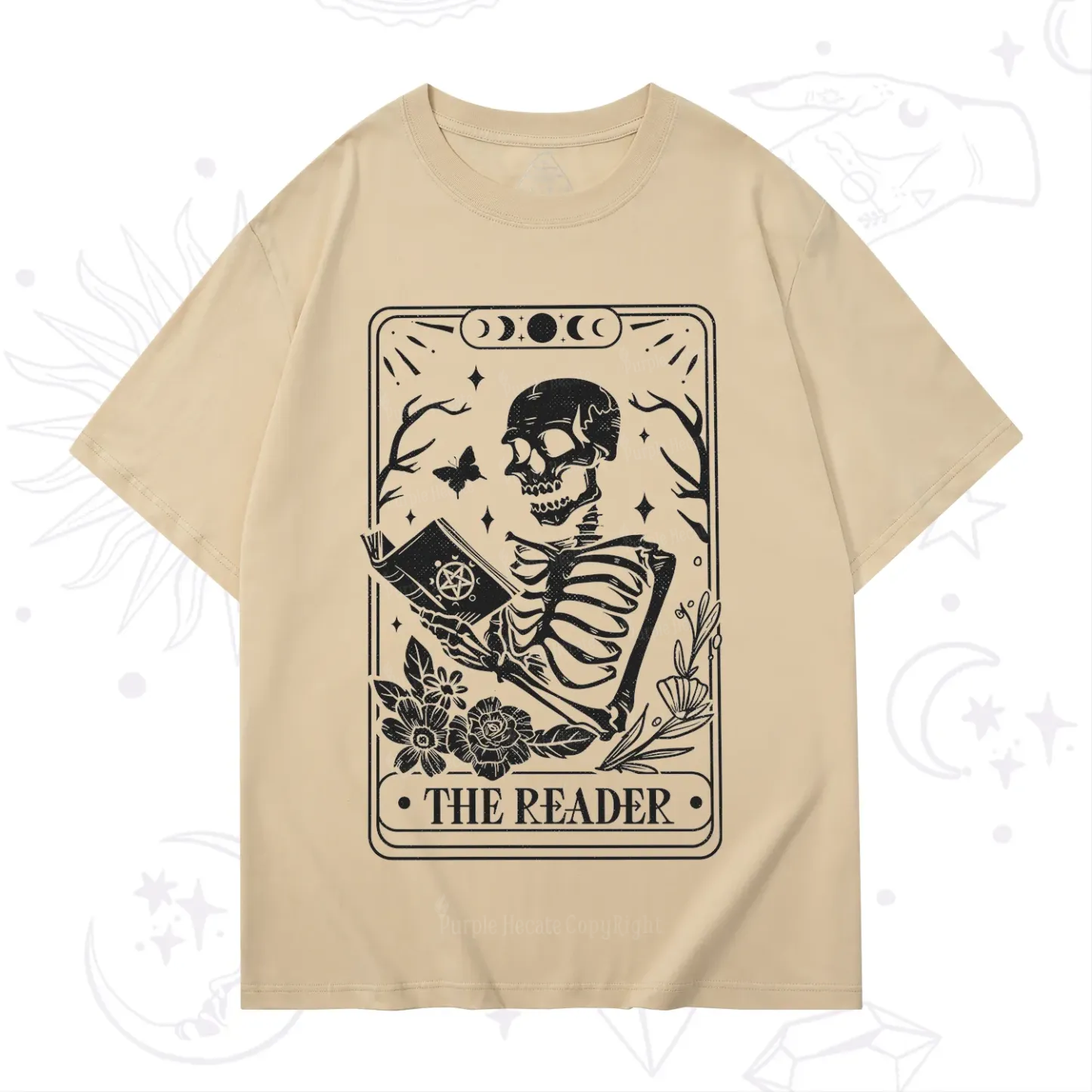 Purplehecate The Reader Tarot Card T-Shirt