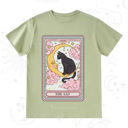 Purplehecate The Cat Tarot Card T-Shirt