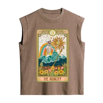 Purplehecate The Audacity Tarot Card Vintage Washed Tank