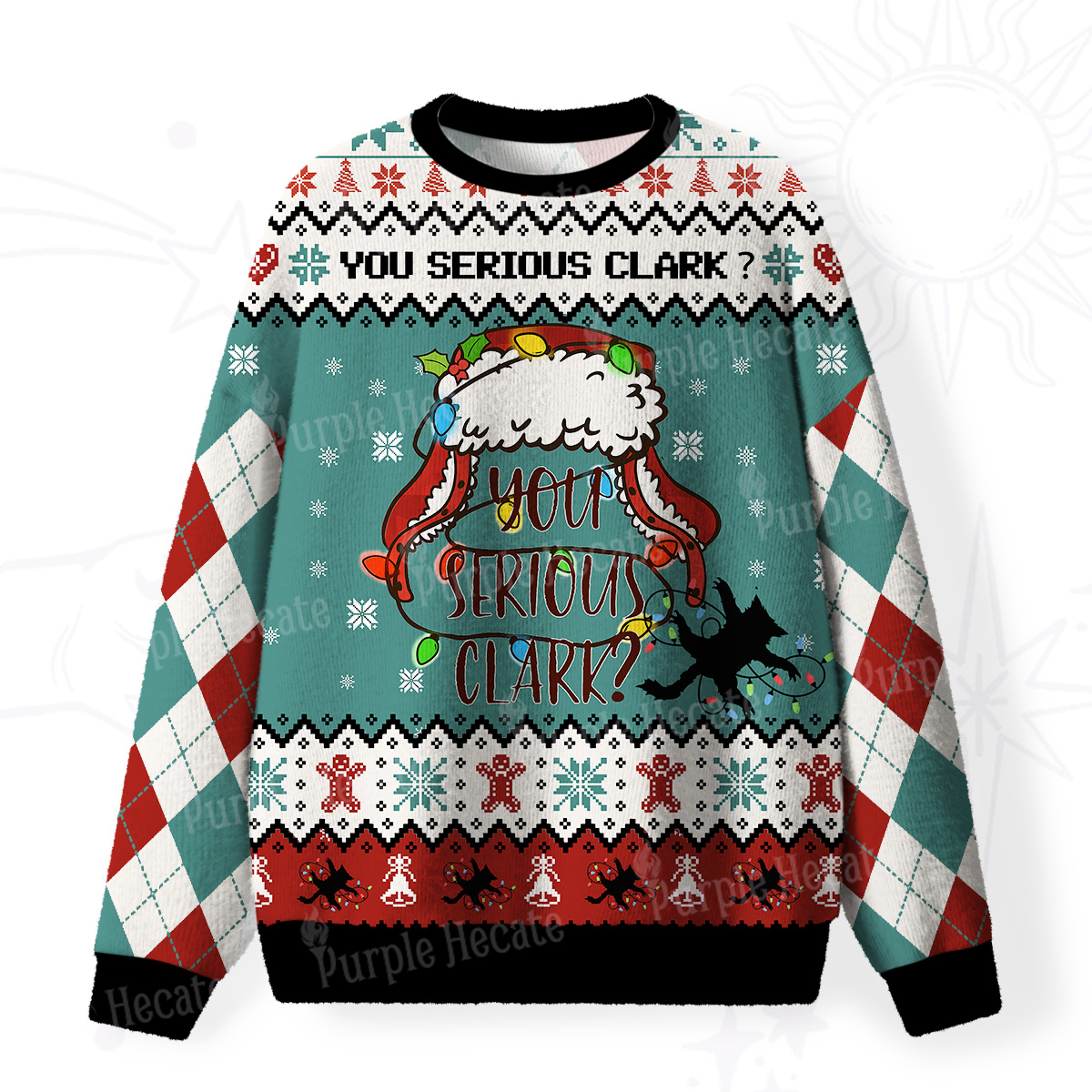 Purplehecate You've Got to Be Kidding Me Fuzzy Ugly Christmas Sweatshirt