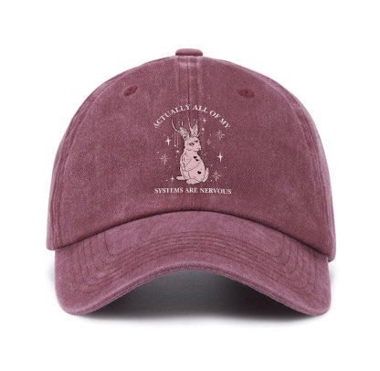 Purplehecate Actually All Of My Systems Are Nervous Baseball Cap