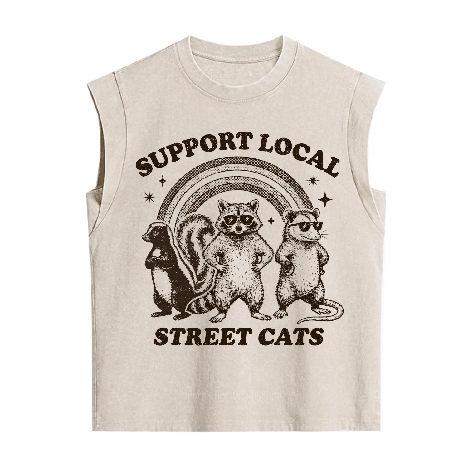 Purplehecate Support your local street cats Vintage Washed Tank