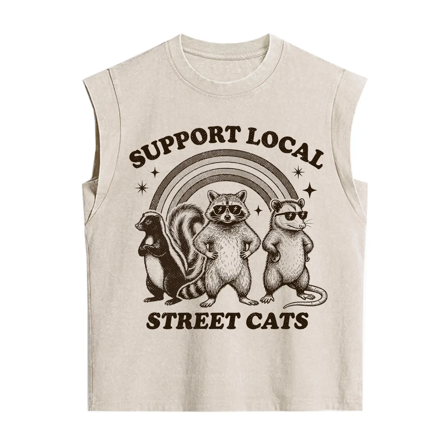 Purplehecate Support your local street cats Vintage Washed Tank
