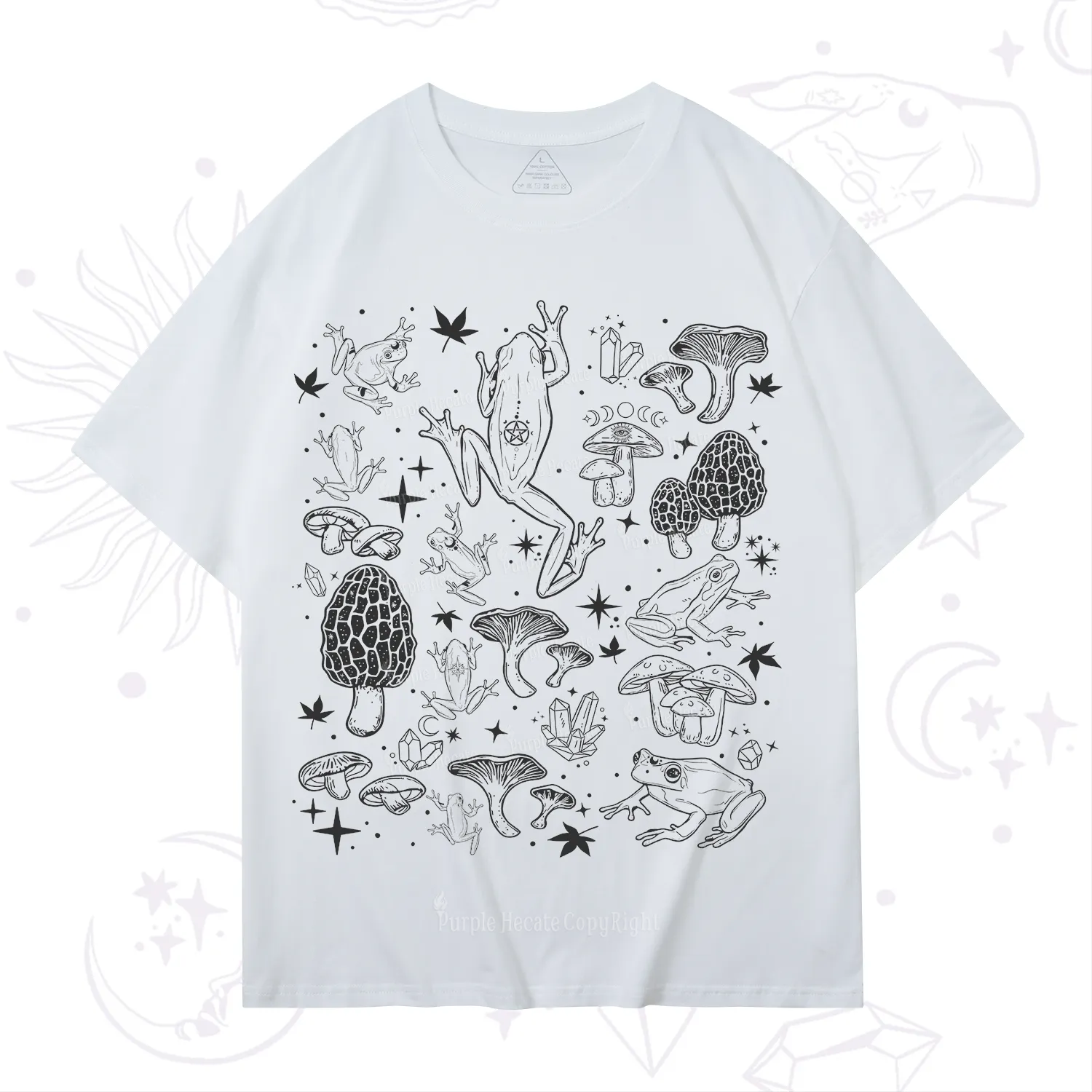 Purplehecate Frog and Mushroom T-Shirt