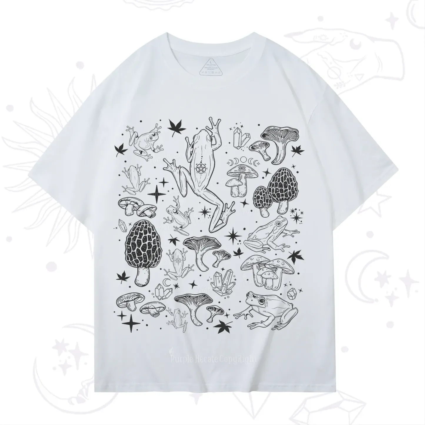 Purplehecate Frog and Mushroom T-Shirt