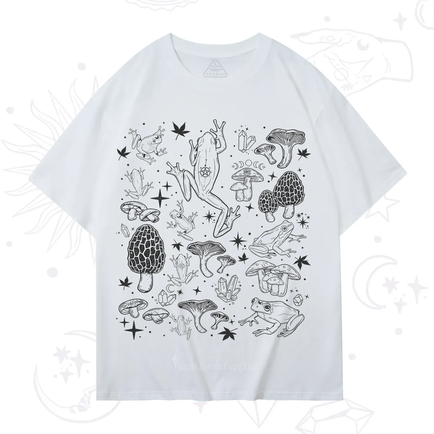 Purplehecate Frog and Mushroom T-Shirt