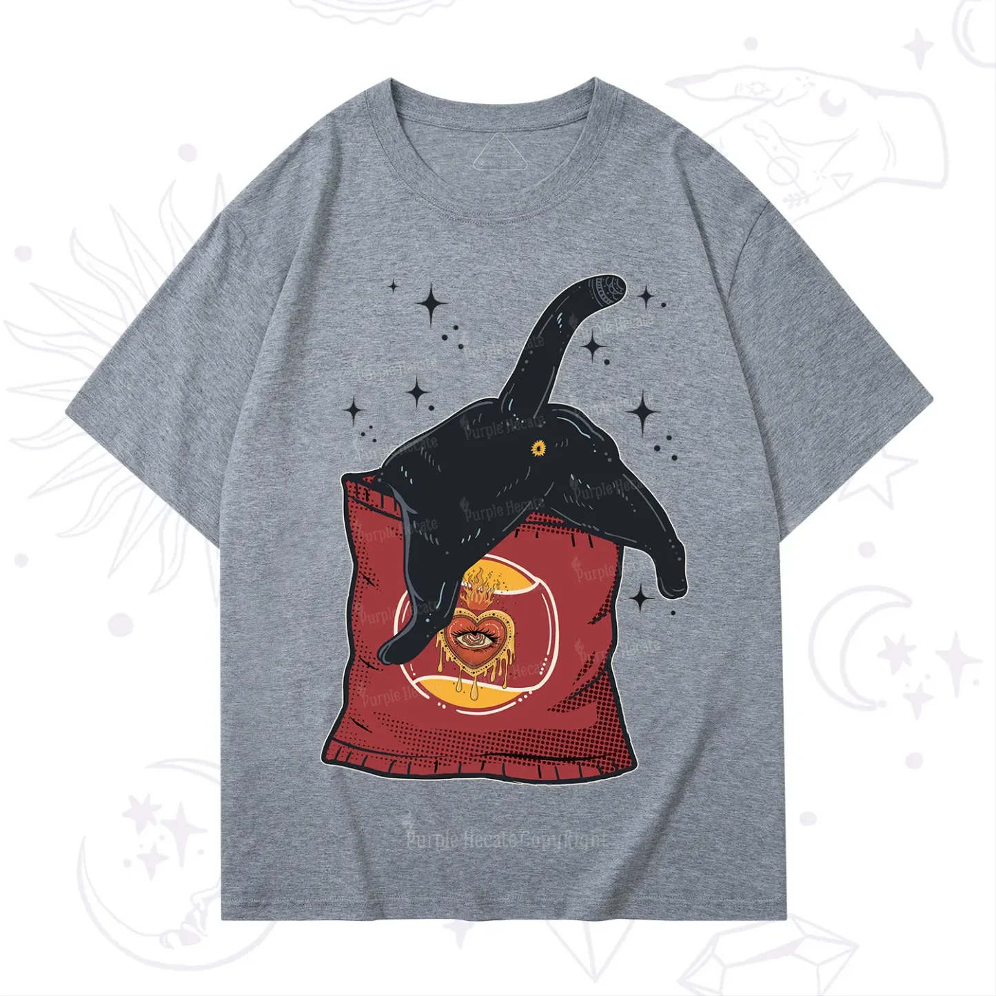 Purplehecate Curious Witch Cat T-Shirt