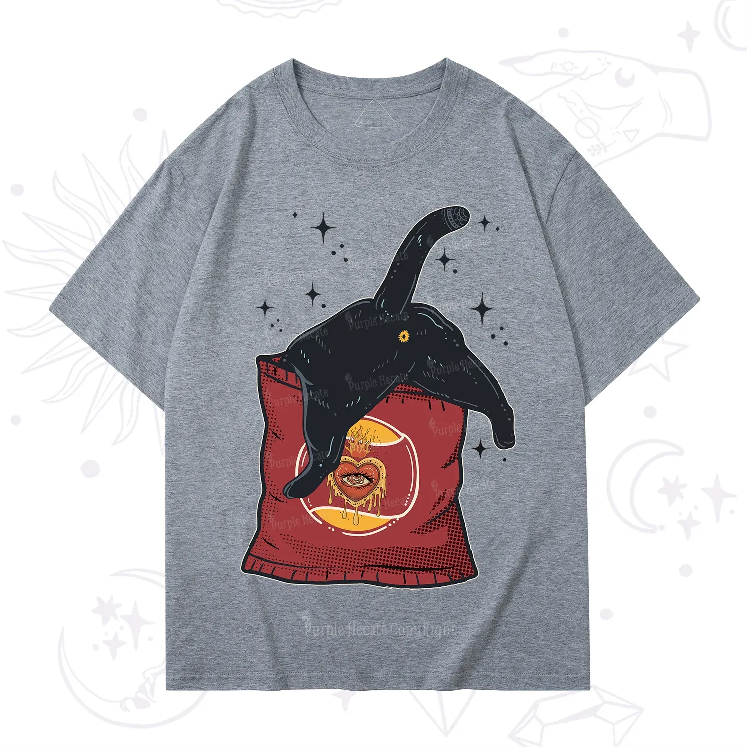 Purplehecate Curious Witch Cat T-Shirt