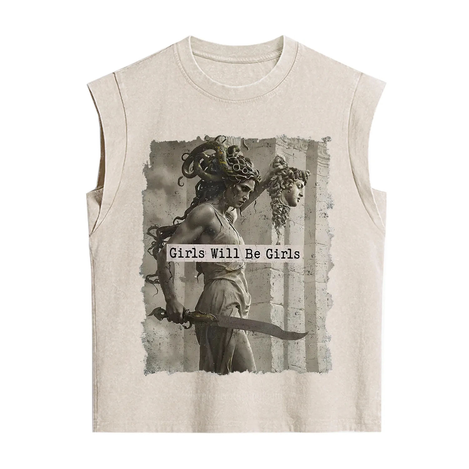 Purplehecate Medusa Girls Will Be Girls Vintage Washed Tank