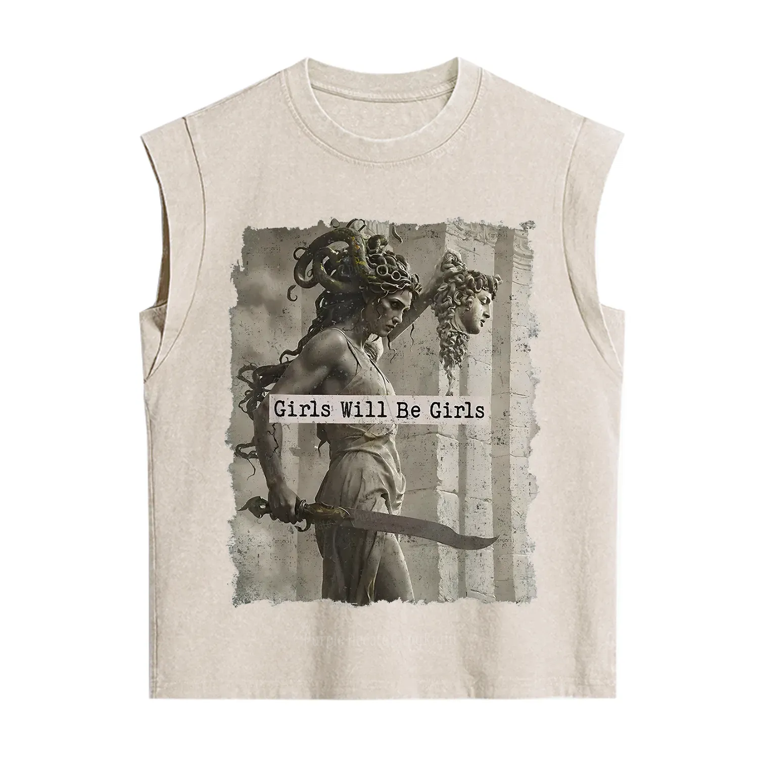 Purplehecate Medusa Girls Will Be Girls Vintage Washed Tank