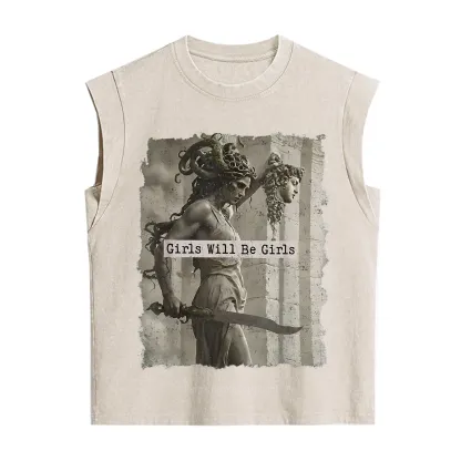 Purplehecate Medusa Girls Will Be Girls Vintage Washed Tank