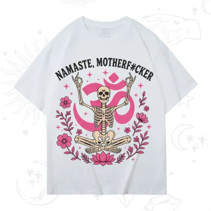 Purplehecate Namaste Motherf*cker Skeleton T-Shirt