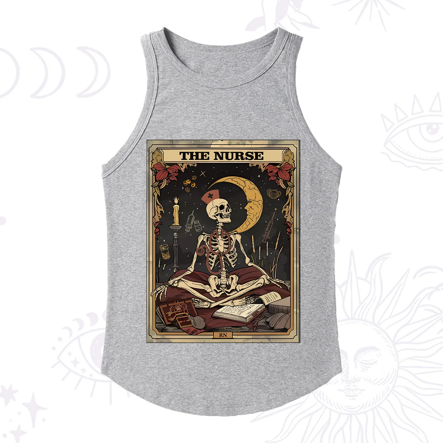 Purplehecate The Nurse Tarot Card Racerback Tank Top