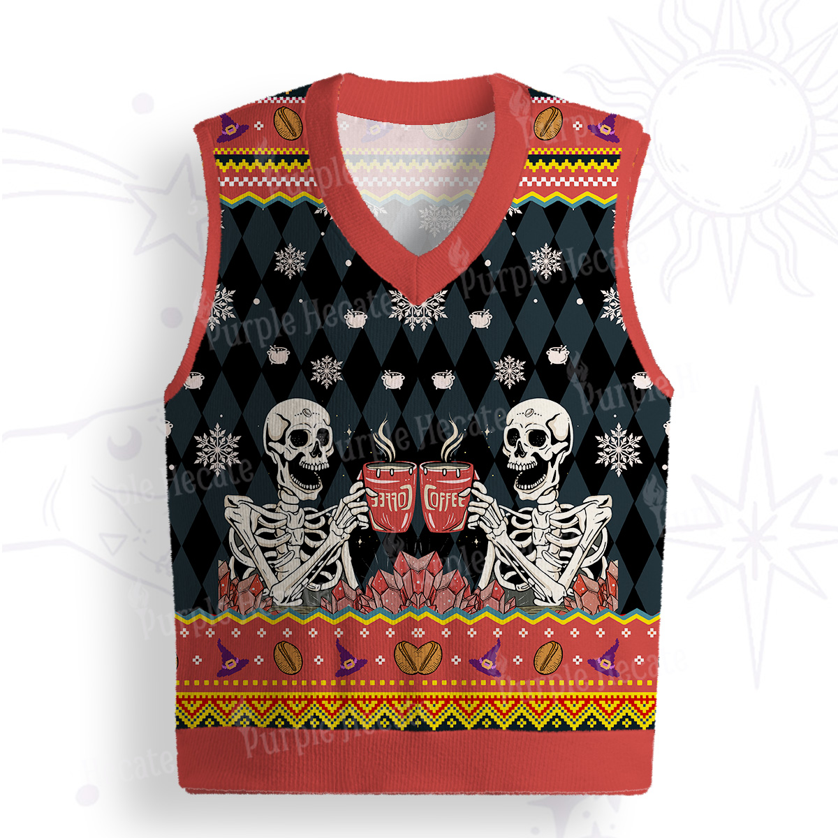 Purplehecate The Staying Alive Tarot Card Ugly Sweater Vest