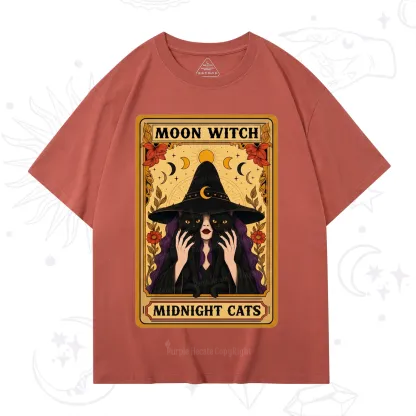 Purplehecate The Moon Witch Midnight Cats Oracle Card T-Shirt