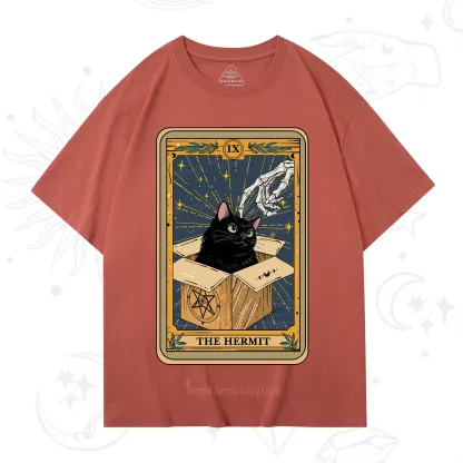 Purplehecate The Hermit Cat Tarot T-Shirt