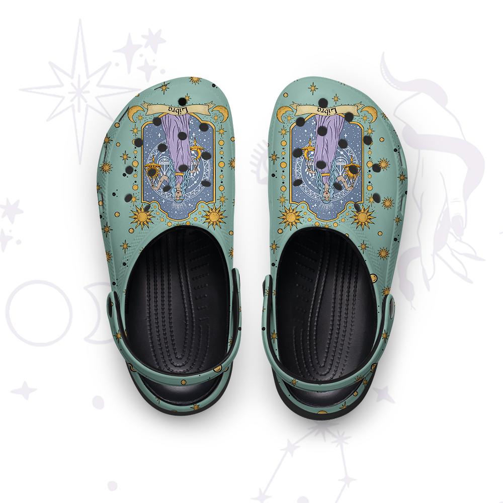 Purplehecate Libra Zodiac Rubber Clogs