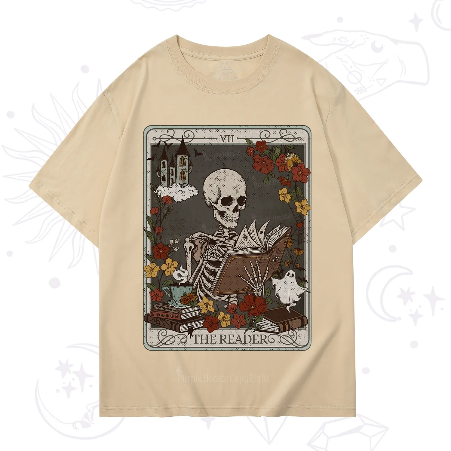 Purplehecate The Reader Tarot Card T-Shirt